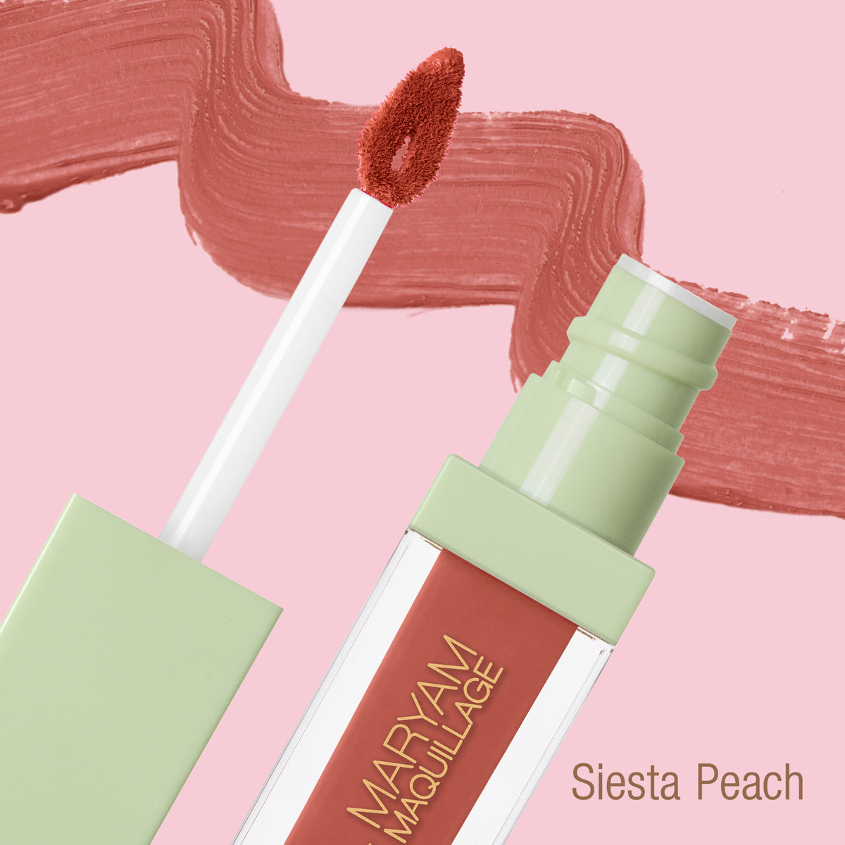 Pixi + Maryam Maquillage MatteLast Liquid Lip Siesta Peach swatch