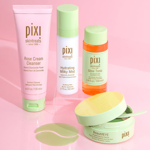 Fresh Start Essential Kit Bundle shown on a pink background view 1